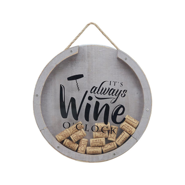 Laurel Foundry Modern Farmhouse It's Always Wine O'clock Round Wine